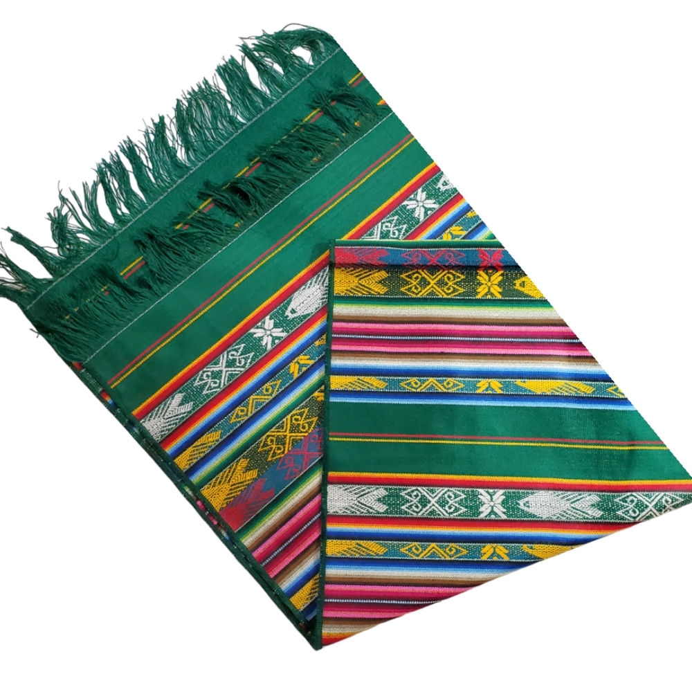 Otavalo Indigenous Handwoven Multicolor Scarf with Fish Motif